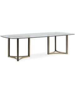 ReMix Dbl Ped Glass Top Table